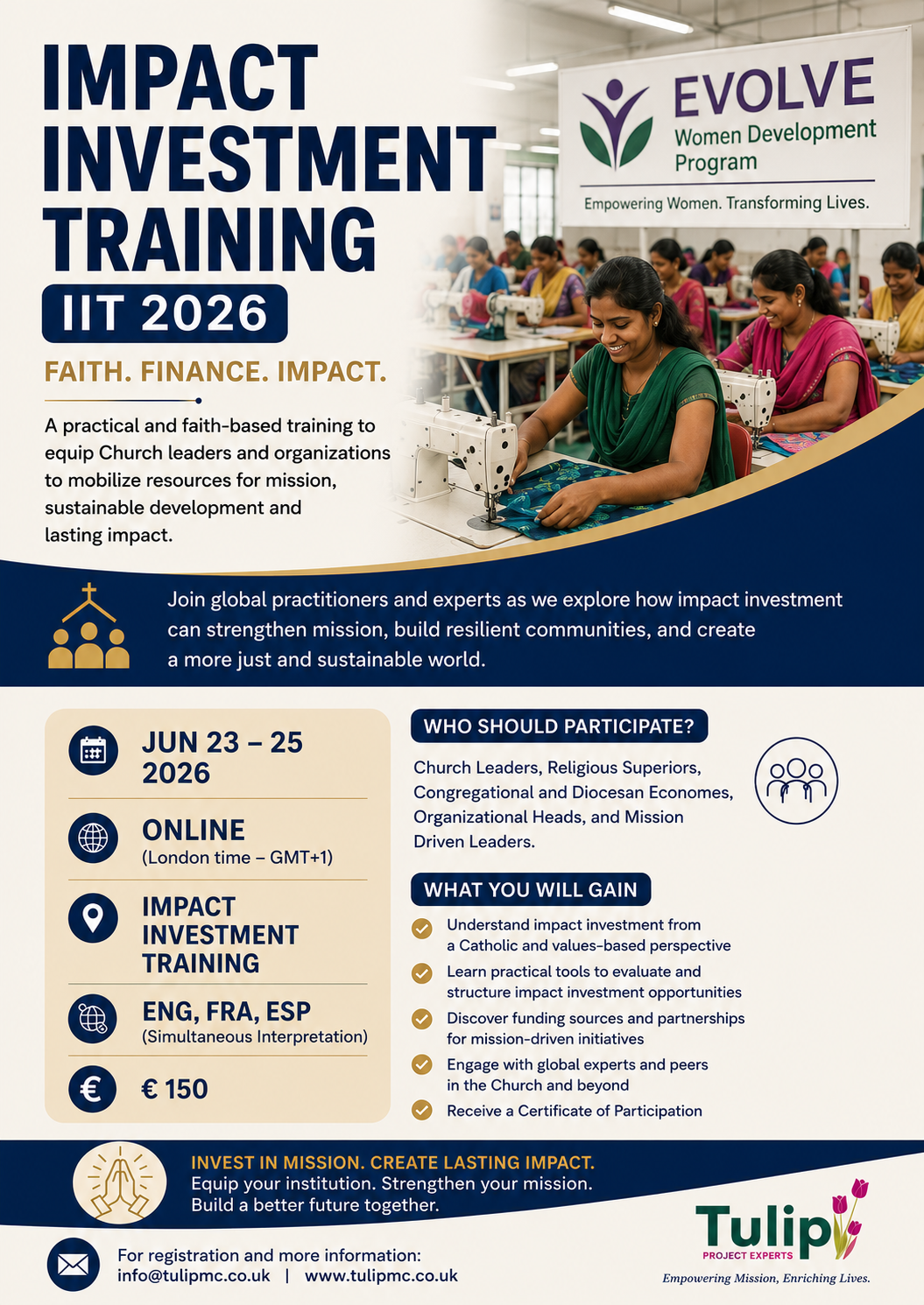 IIT 2026 β Impact Investment Training flyer
